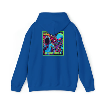 That Mofo Right There Is Not Real Unisex Heavy Blend™ Hooded Sweatshirt Alien Design