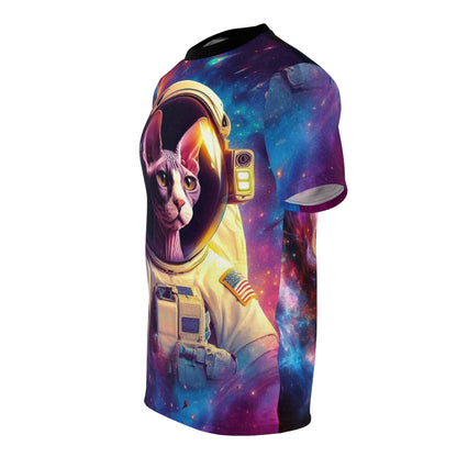 Space Sphynx Cat Unisex Cut & Sew Tee (AOP)