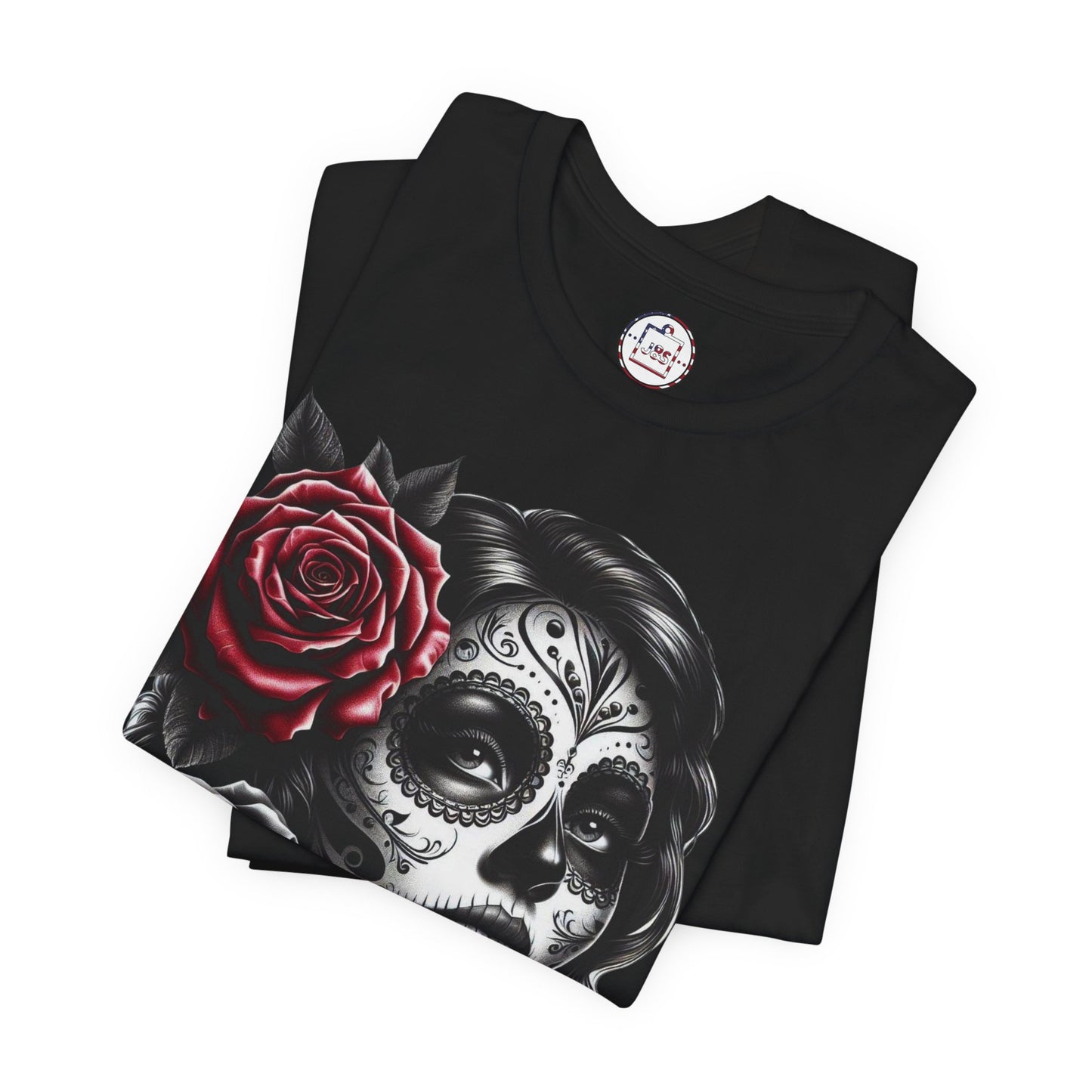 La Catrina Day of the Dead - Bella Canvas 3001 Ring Spun Cotton Tee Shirt