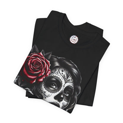 La Catrina Day of the Dead - Bella Canvas 3001 Ring Spun Cotton Tee Shirt