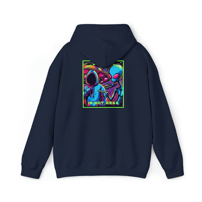 That Mofo Right There Is Not Real Unisex Heavy Blend™ Hooded Sweatshirt Alien Design