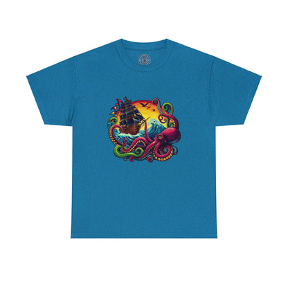 Pirate x Kraken Sea Ocean Unisex Heavy Cotton Tee