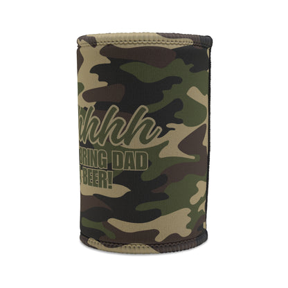 Camouflage Buck and Beer Stubby Coozy