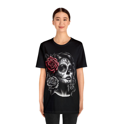 Sugar Skull Rose Unisex Jersey Short Sleeve Tee