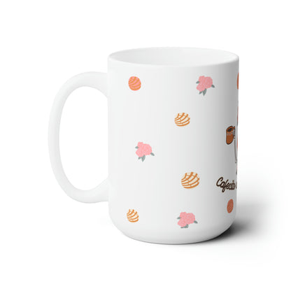 Cafecito and Pan Dulce Ceramic Mug 15oz