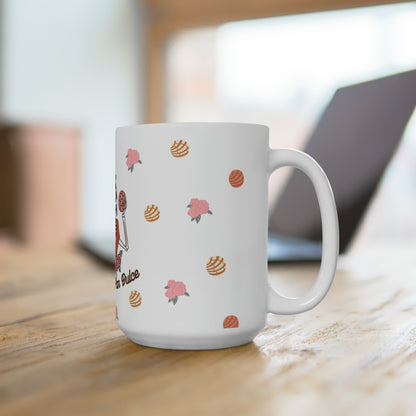 Cafecito and Pan Dulce Ceramic Mug 15oz