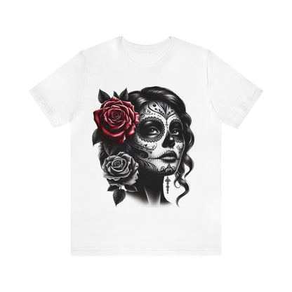 Sugar Skull Rose Unisex Jersey Short Sleeve Tee