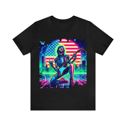 Retro Rock America Unisex Jersey Short Sleeve Tee