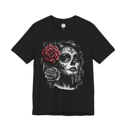 La Catrina Day of the Dead - Bella Canvas 3001 Ring Spun Cotton Tee Shirt