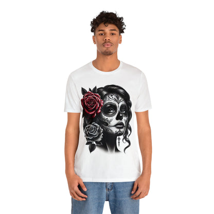 Sugar Skull Rose Unisex Jersey Short Sleeve Tee