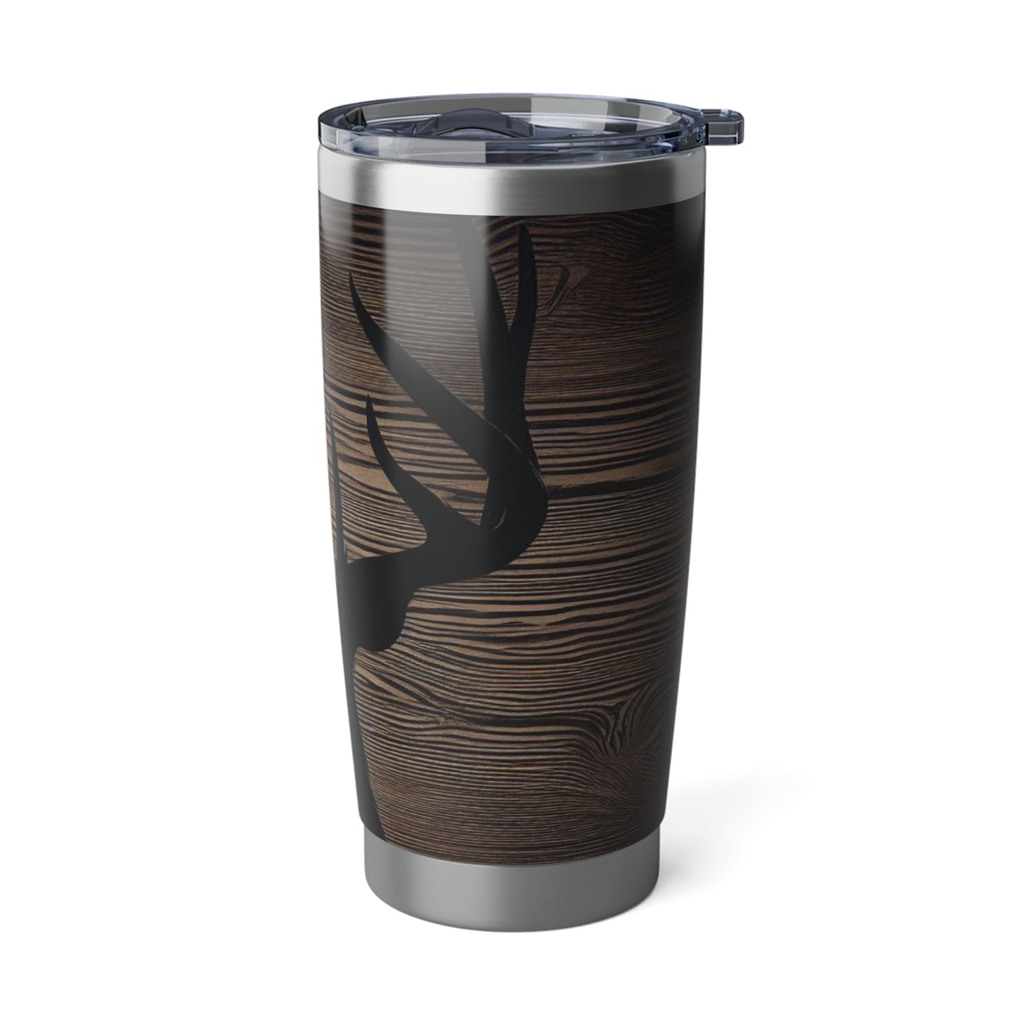 Buck silhouette wood grain Vagabond 20oz Tumbler