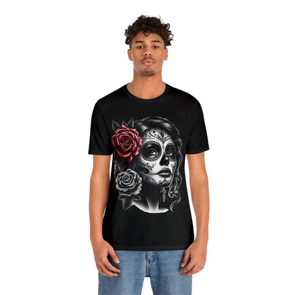 Sugar Skull Rose Unisex Jersey Short Sleeve Tee