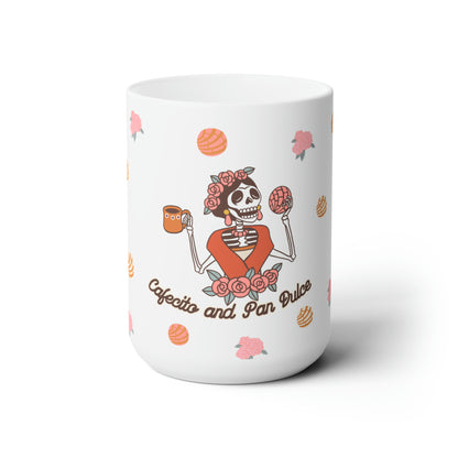 Cafecito and Pan Dulce Ceramic Mug 15oz