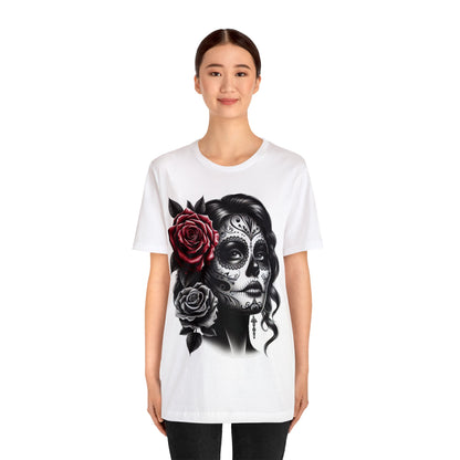 Sugar Skull Rose Unisex Jersey Short Sleeve Tee