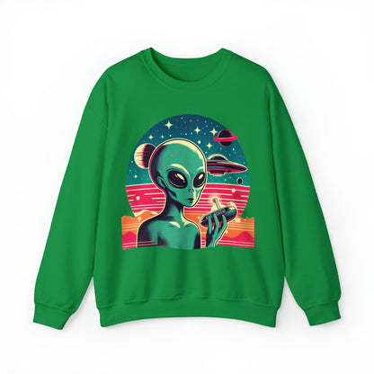 Retro Vibes Alien Unisex Heavy Blend™ Crewneck Sweatshirt Gildan