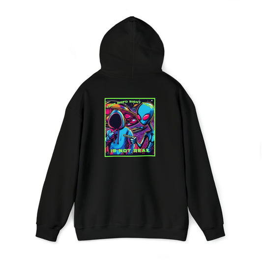 That Mofo Right There Is Not Real Unisex Heavy Blend™ Hooded Sweatshirt Alien Design