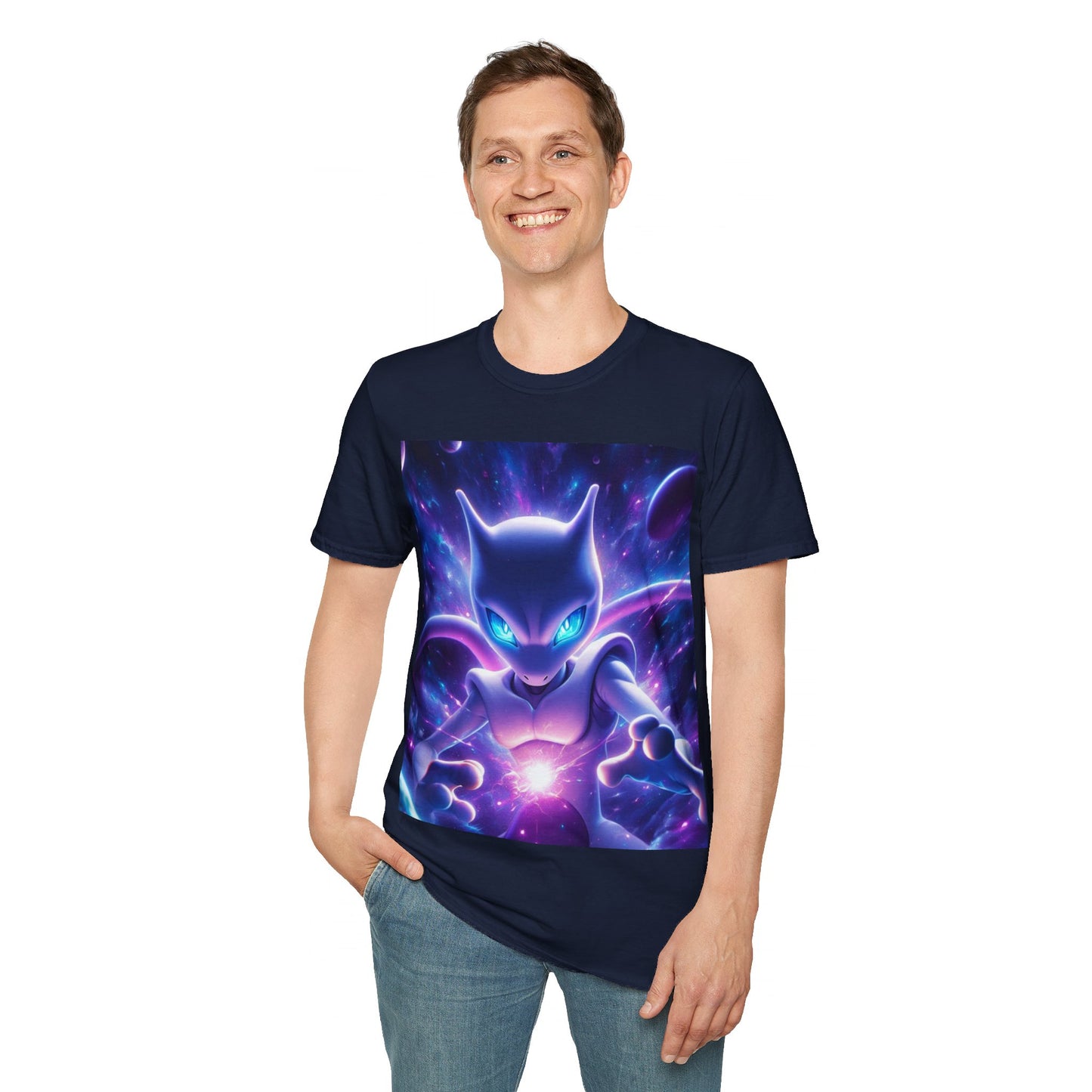 Blue Mew2 Unisex Softstyle T-Shirt