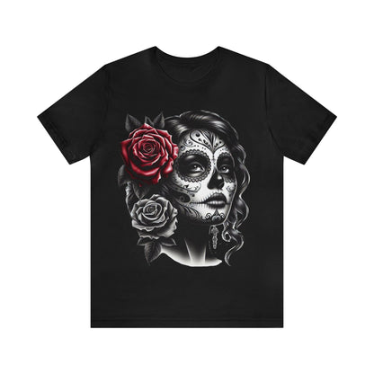 Sugar Skull Rose Unisex Jersey Short Sleeve Tee