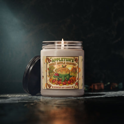 Appletun Sweet Apple Harvest Scented Soy Candle — 9 oz Autumn Apple Pie Fragrance