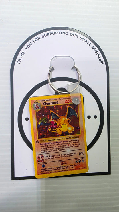 Mini Pokemon Card Keychain